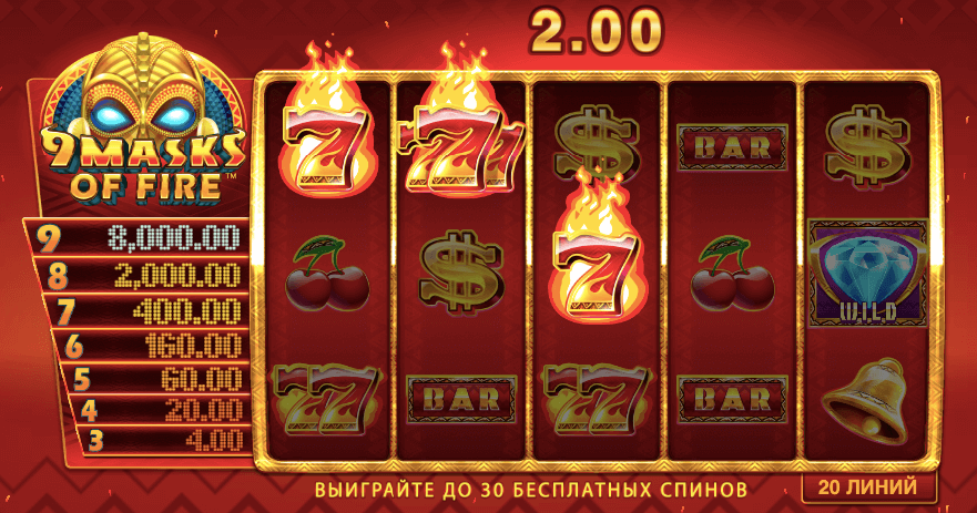 особенности игры 9 masks of fire