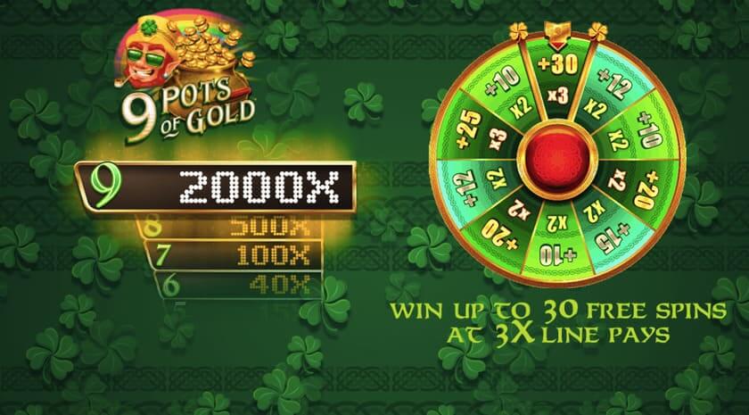 как играть в слот 9 Pots of Gold